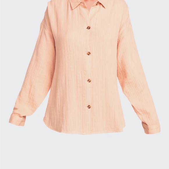 NWOT ROXY MORNING TIME LONG SLEEVE SHIRT SIZE L - Picture 8 of 8